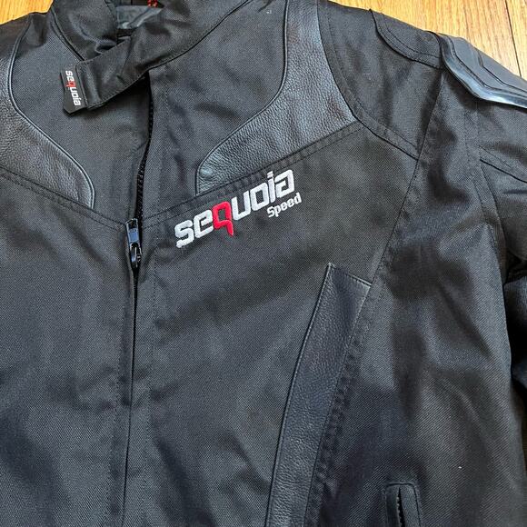 Sequoai Coat Mens Medium Motorcycle Armourded Off Road Motocross Black Padded - Picture 2 of 11